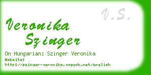 veronika szinger business card